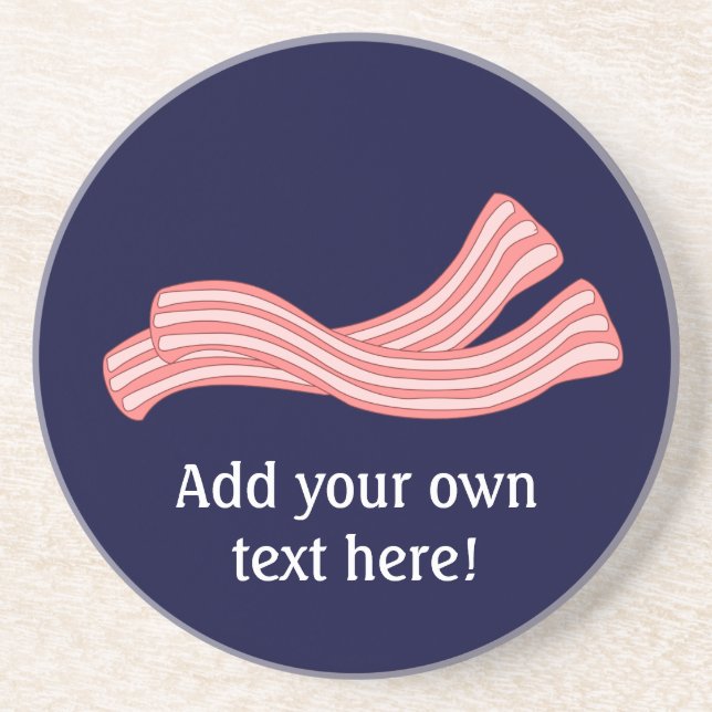 Posavasos Personalizar de este gráfico de Bacon Rashers (Frente)