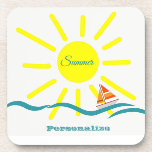 Posavasos Personalizar el diseño de verano divertido Sunshin