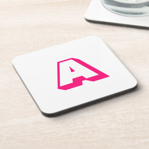 Posavasos Personalizar, monograma inicial de alfabeto person