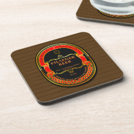 Posavasos Personalizar Rústico Rojo Negro Dorado