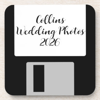 Posavasos Personalize Wedding Photos Floppy Disk Coaster - 6