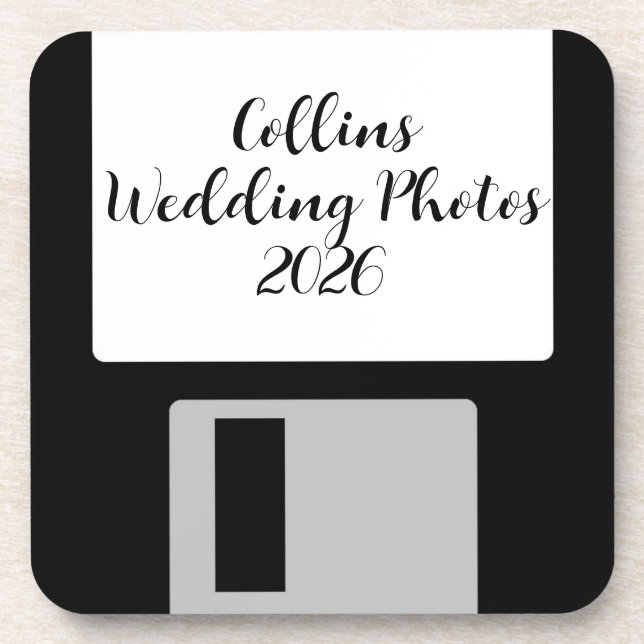 Posavasos Personalize Wedding Photos Floppy Disk Coaster - 6 (Frente)