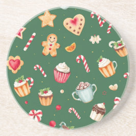 Posavasos Personalized Christmas Baking Pattern