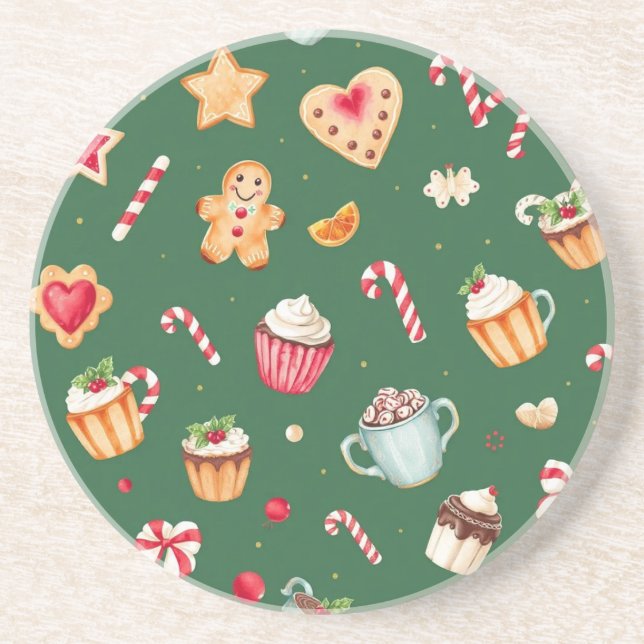 Posavasos Personalized Christmas Baking Pattern (Frente)