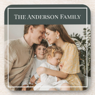 Posavasos Personalized Family Photo | Custom Family Name 