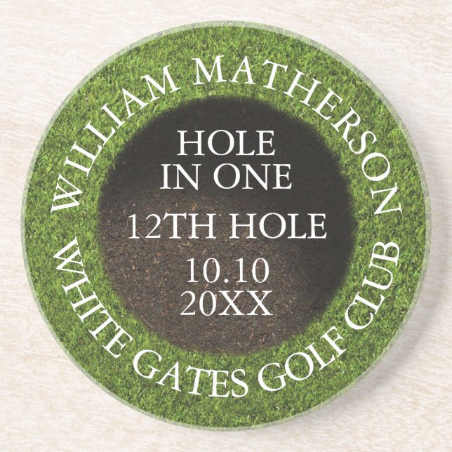 Posavasos Personalized Golf Hole in One Award (Frente)