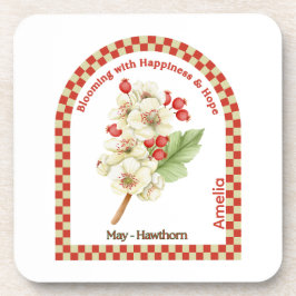 Posavasos Personalized May Birth Month Flower Coaster