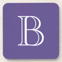 Personalized Monogrammed Letter Initial Purple