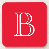Personalized Monogrammed Letter Initial Red