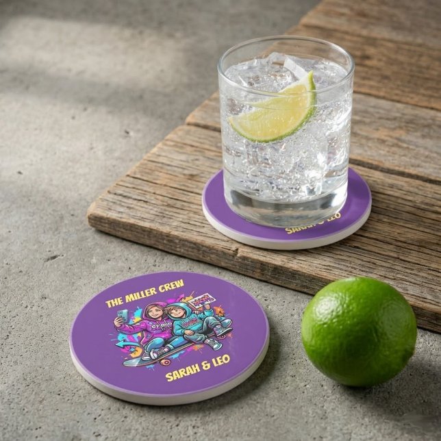 Posavasos Personalized Mother & Son Graffiti Coaster (Subido por el creador)