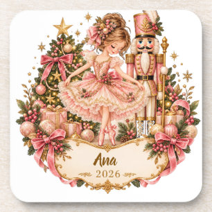 Posavasos Personalized Nutcracker Ballerina Christmas Orname