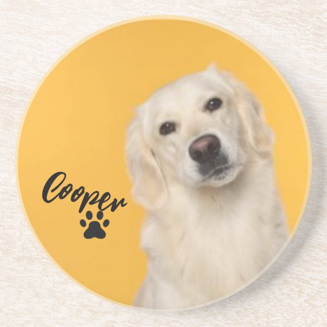Posavasos Personalized Pet  Photo Dog Lover with Photo (Frente)