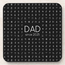 Posavasos Personalized Runic Symbols Stone Coaster for Dads