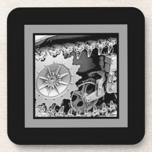 Posavasos Pesado Metalizado en grava y negro