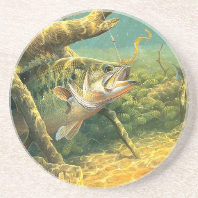 Posavasos pesca de la lubina (Frente)