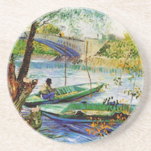 Posavasos Pesca en primavera, Vincent van Gogh. Hermosa pes
