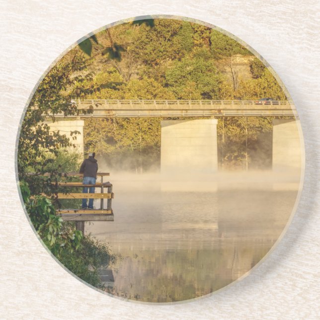 Posavasos Pesca otoñal de Lake Springfield (Frente)