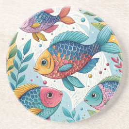 Posavasos Pescado arco iris bajo el agua