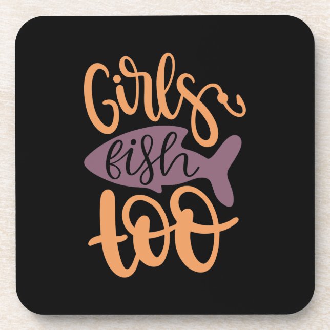 Posavasos Pescado también para Chicas de arte (Frente)