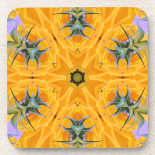 Posavasos Pétalos de girasol amarillo Kaleidoscope