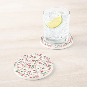 Posavasos Pétalos de Manzana Rojo Cereza Verde