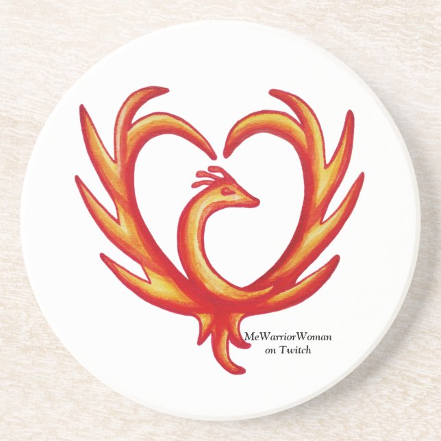 Posavasos Phoenix Heart, MeWarriorWoman en Twitch (Frente)
