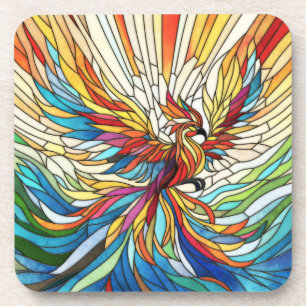Posavasos Phoenix Rising - mosaico de colores