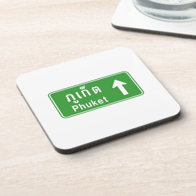 Posavasos Phuket Ahead ⚠ Rótulo de tráfico por carretera en  (Lado Izquierdo)