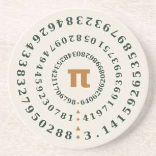 Posavasos Pi 100 Dígitos Espiral Matemática Profesor Día de