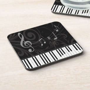 Posavasos Piano caprichoso y notas musicales