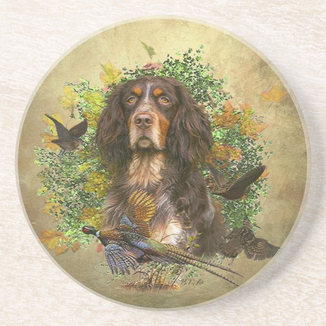 Posavasos Picardía Spaniel, temporada de caza (Frente)