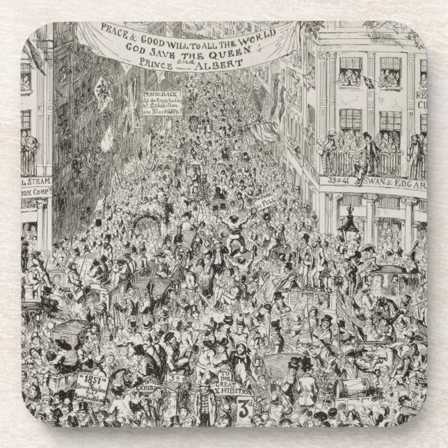 Posavasos Piccadilly durante la gran exposición, 1851 (Frente)
