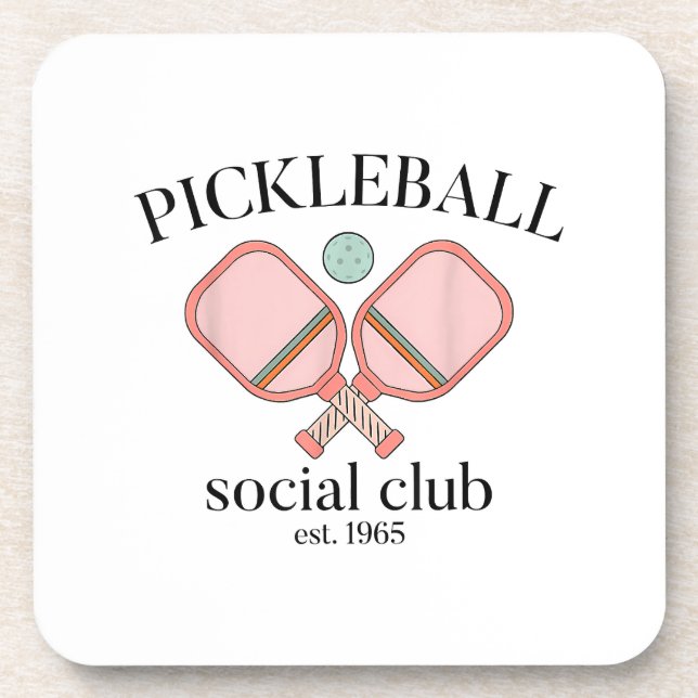 Posavasos Pickle Ball Social Club EST 1965 Hombres Mujeres (Frente)