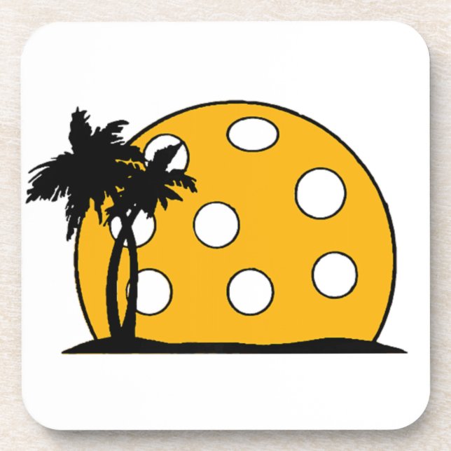 Posavasos Pickleball Beach Sunset (Frente)