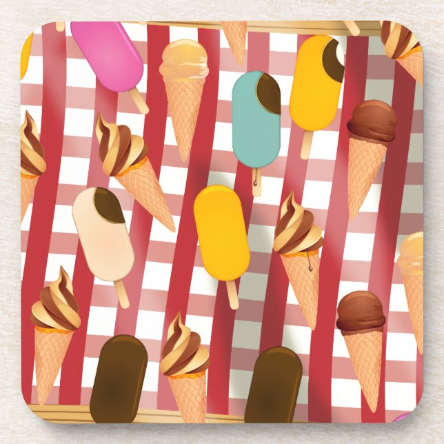 Posavasos Picnic de helado antiguo (Frente)