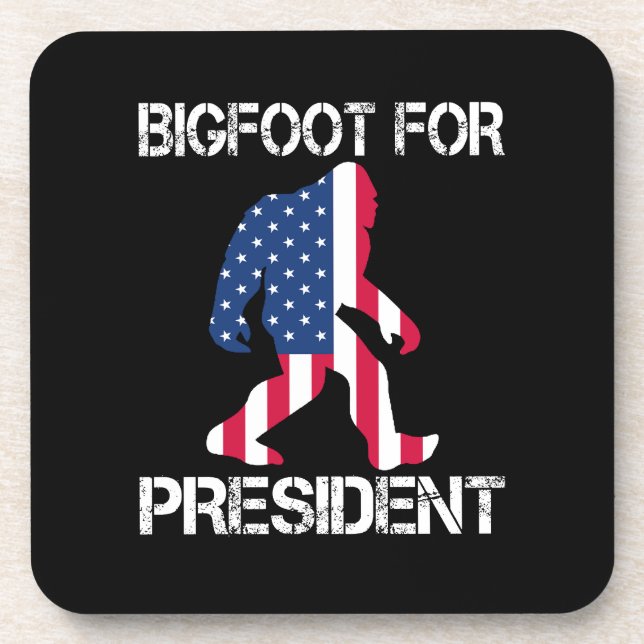 Posavasos Pie Grande Para El Presidente Funny Bigfoot (Frente)