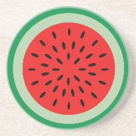Posavasos Piedra de arenisca estilo Art Déco de la sandía ro