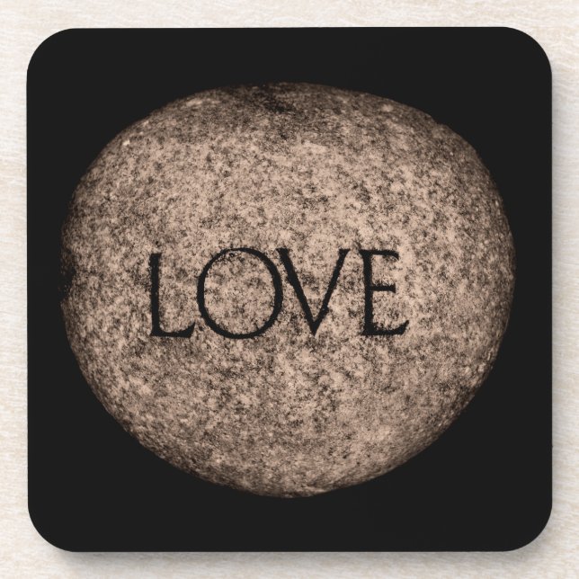 Posavasos Piedra tallada en "Amor" (Frente)