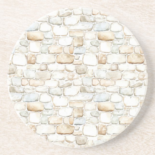 Posavasos Piedras Falsas Gris Blanco Crema (Frente)