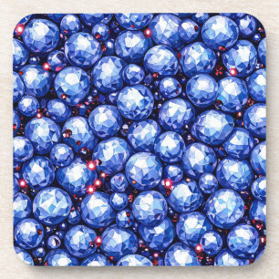Posavasos Piedras Preciosas Azules Brillantes Decoración de
