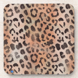 Posavasos Piel de leopardo en albaricoque tangerina