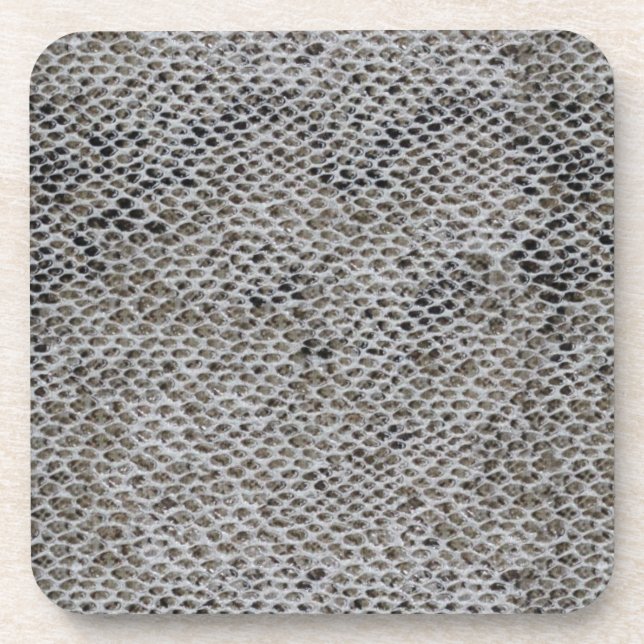 Posavasos Piel de serpiente negra y marrón (Frente)