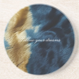 Posavasos Piel de vaca de oro azul