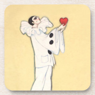 Posavasos Pierrot con corazón rojo de Sophia Chiostri