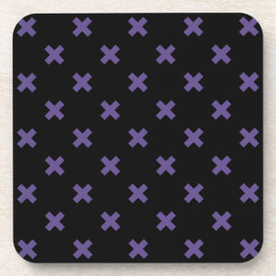 Posavasos Pies cruzados ultravioletas sobre negro