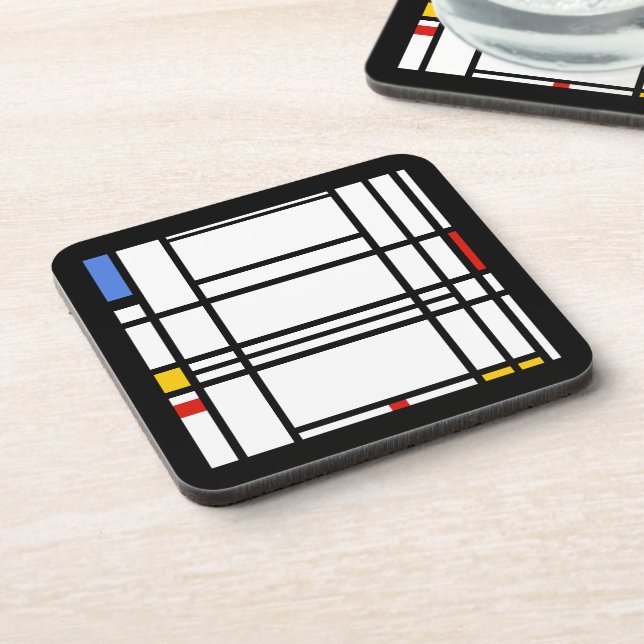 Posavasos Piet Mondrian, Composición 10 (Lado Izquierdo)