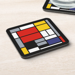 Posavasos Piet Mondrian, Composición con gran plano rojo