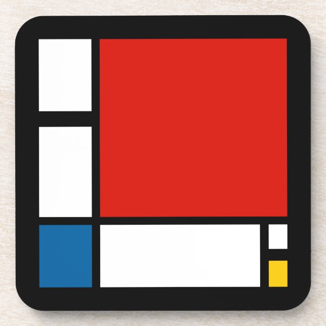Posavasos Piet Mondrian, Composición ii (Frente)