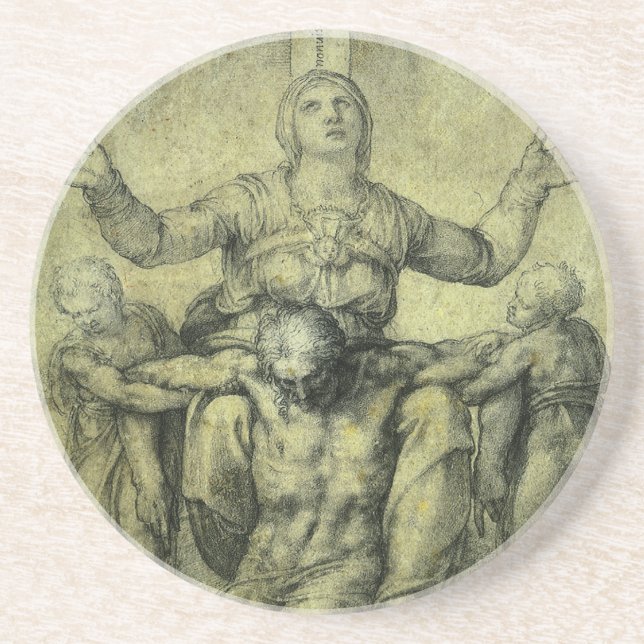 Posavasos Pieta para Vittoria Colonna por Michelangelo (Frente)