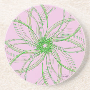 Posavasos Pieza de montaña rusa2 rosa/verde